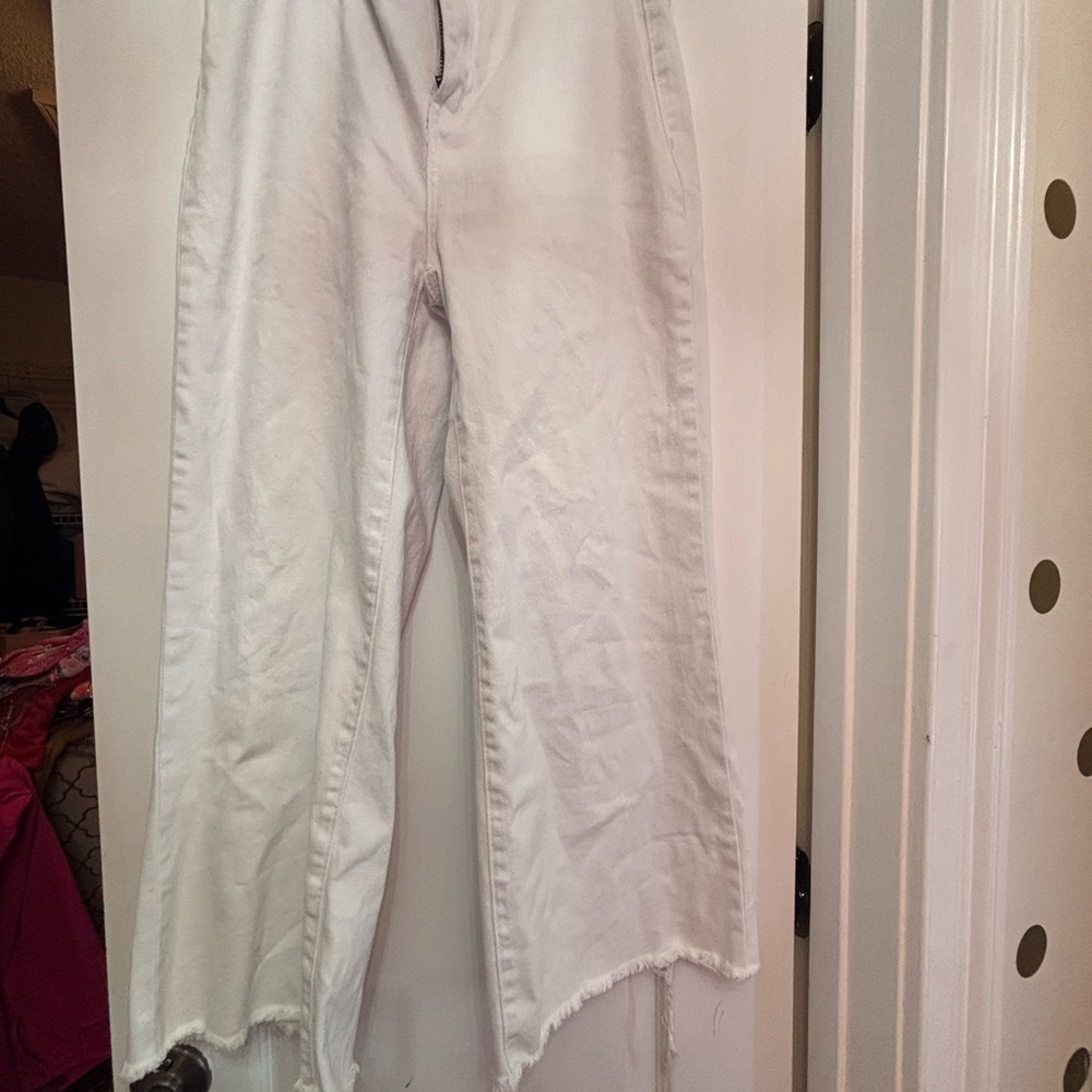 Zenana Outfitters White Flare Wide Leg Jeans